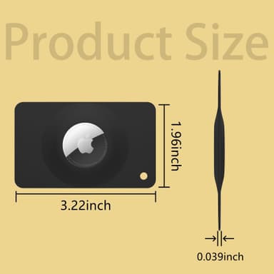 Kortformat beskyttende etui til Apple Airtag Sort