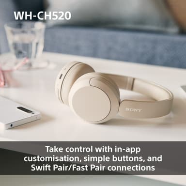 Sony WH-CH520 trådløse on-ear høretelefoner (sort)