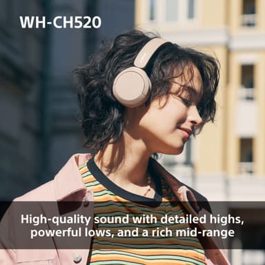 Sony WH-CH520 trådløse on-ear høretelefoner (sort)