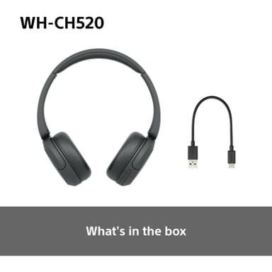 Sony WH-CH520 trådløse on-ear høretelefoner (sort)