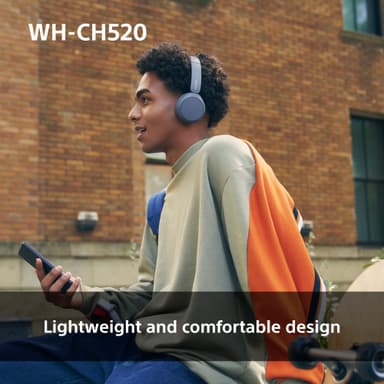 Sony WH-CH520 trådløse on-ear høretelefoner (sort)