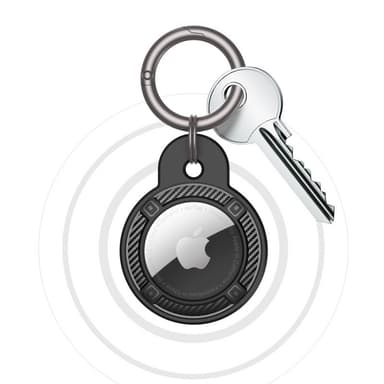 AirTag-etui - Beskyttende TPU-cover til Apple AirTag Sort