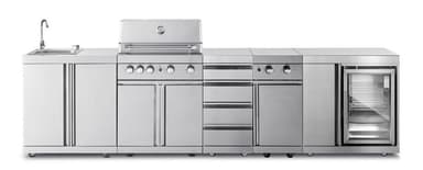 Myoutdoorkitchen- Fritstående Gasgrill med 4 effektive blus og infravarme