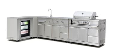 Myoutdoorkitchen - Inox Range - Fritstående gasgrill med 4 gasblus og infrarød brænder