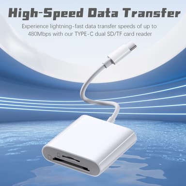 TYPE-C Dual SD/TF-kortlæser til hurtig dataoverførsel