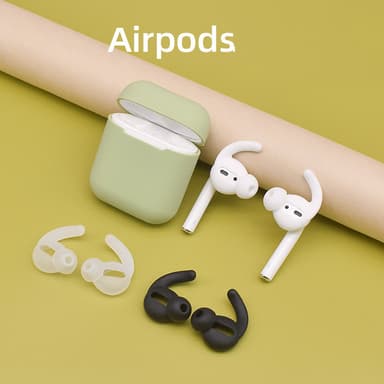 Ørekroge ørepropper for bedre fastgørelse af AirPods/AirPods 2 Gennemsigtig