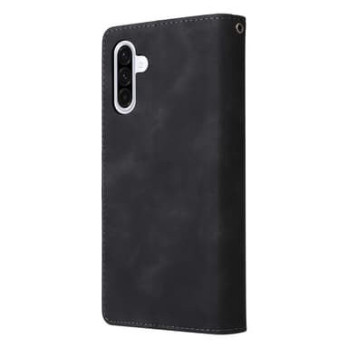 SKALO Samsung A26 5G Zipper PU-læder Flip Cover - Sort