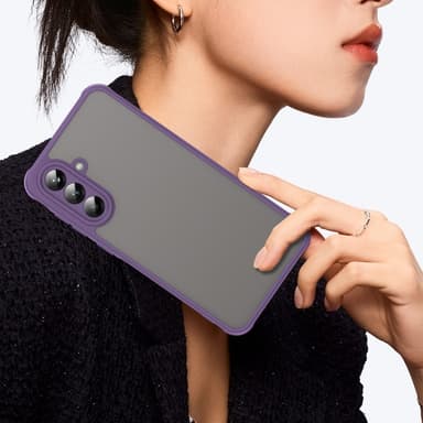 SKALO Samsung A56 5G Color Bumper Frosted Cover - Lilla