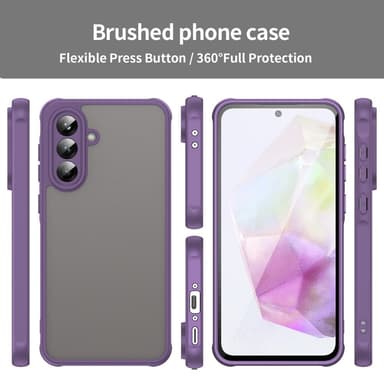 SKALO Samsung A56 5G Color Bumper Frosted Cover - Lilla