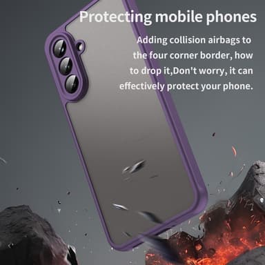 SKALO Samsung A56 5G Color Bumper Frosted Cover - Lilla