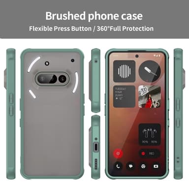 SKALO Nothing Phone (3a) 5G Color Bumper Frosted Cover - Grøn