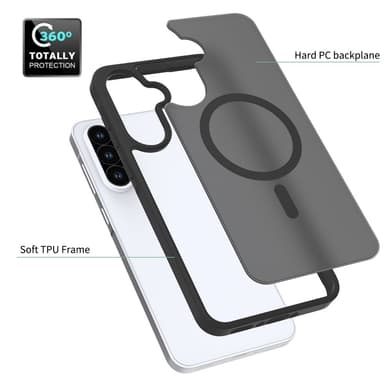 SKALO Samsung A36 5G Skin-touch Hybrid Cover - Blå