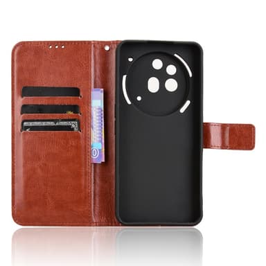 SKALO Nothing Phone (3a) Pro 5G PU-læder Flip Cover - Brun - Brun