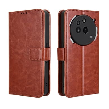 SKALO Nothing Phone (3a) Pro 5G PU-læder Flip Cover - Brun - Brun