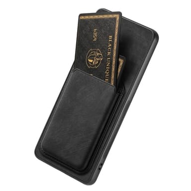 SKALO Samsung A26 5G PU-læder magnetisk kortholder Cover - Sort