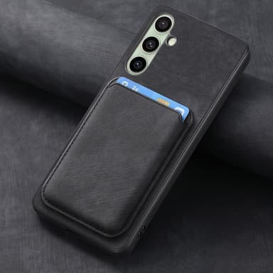 SKALO Samsung A26 5G PU-læder magnetisk kortholder Cover - Sort