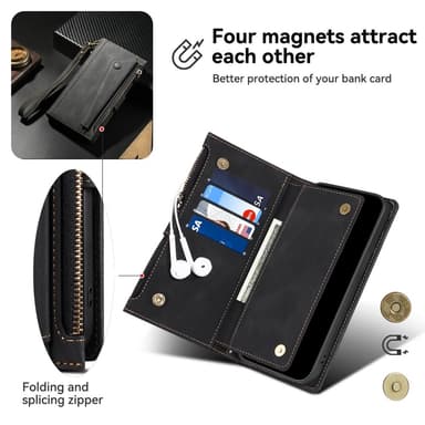 SKALO Samsung A26 5G ESEBLE Big Wallet Flip Cover - Sort
