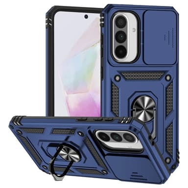 SKALO Samsung A56 5G Armor Metalring Kameraskyder Cover - Blå