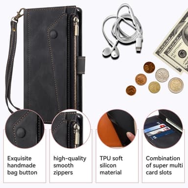 SKALO Samsung A26 5G ESEBLE Big Wallet Flip Cover - Sort