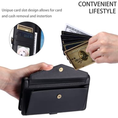 SKALO Samsung A26 5G PU-Læder Kuvert Flip Cover - Sort