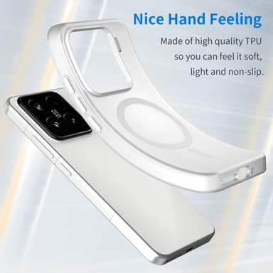 SKALO Xiaomi 15 Matte Translucent Hybrid Cover - Hvid