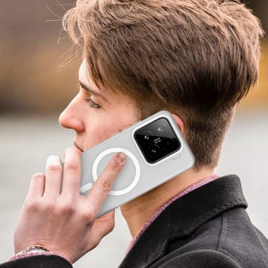 SKALO Xiaomi 15 Matte Translucent Hybrid Cover - Hvid