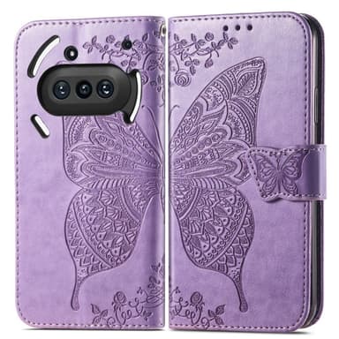 SKALO Nothing Phone (3a) 5G Mandala Butterfly Flip Cover - Lilla