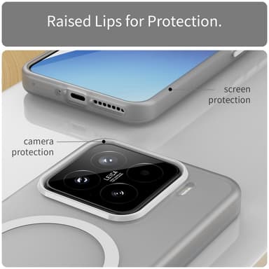 SKALO Xiaomi 15 Matte Translucent Hybrid Cover - Hvid