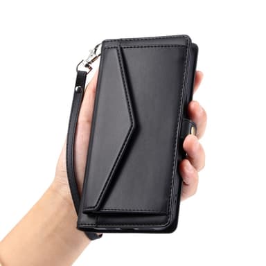SKALO Samsung A26 5G PU-Læder Kuvert Flip Cover - Sort