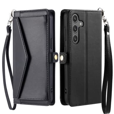 SKALO Samsung A26 5G PU-Læder Kuvert Flip Cover - Sort