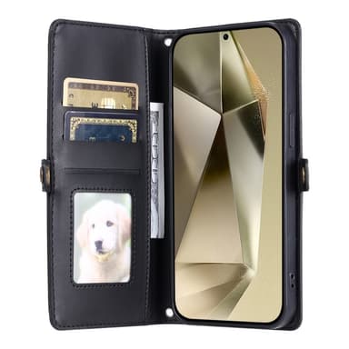SKALO Samsung A26 5G PU-Læder Kuvert Flip Cover - Sort