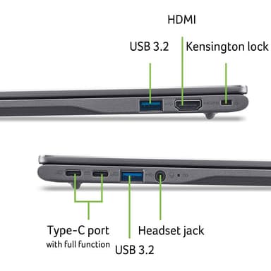 Acer Chromebook Plus 514 i5-1334U/8/512/IPS 14" bærbar computer