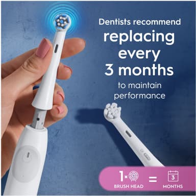 Oral-B iO Gentle Care tandbørstehoved 3-stk 373739 (hvid)