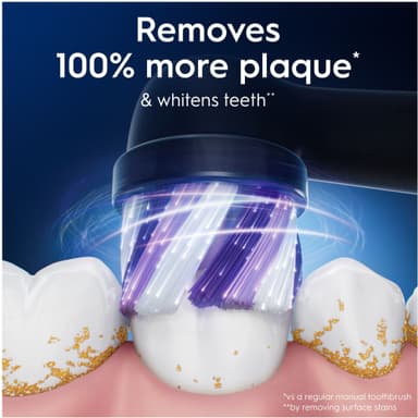 Oral-B iO Radiant White tandbørstehoved 457118 3-stk (sort)
