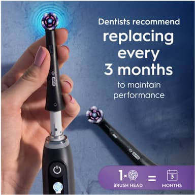 Oral-B iO Radiant White tandbørstehoved 457118 3-stk (sort)
