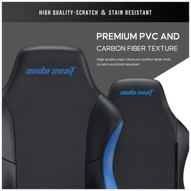AndaSeat Luna gaming-stol (sort/blå)