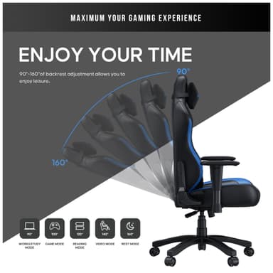 AndaSeat Luna gaming-stol (sort/blå)
