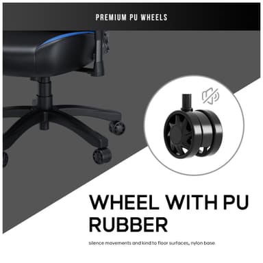 AndaSeat Luna gaming-stol (sort/blå)