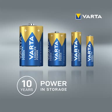 Varta Longlife Power D batteri (2-pakke)