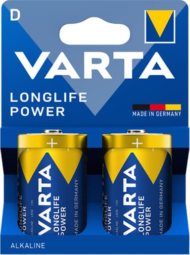 Varta Longlife Power D batteri (2-pakke)