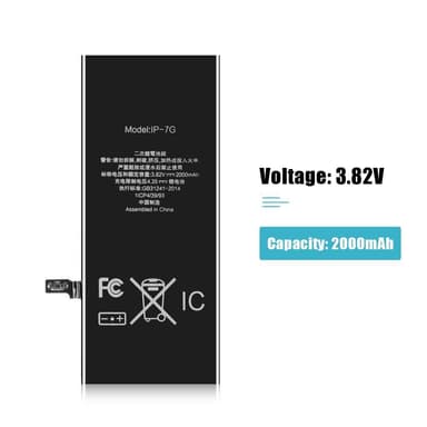 iPhone 7 IPARTS EXPERT 2000mAh Batteri FCC/CE/Rosh