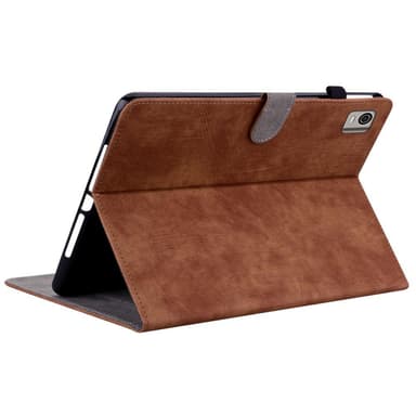 Til Nokia T21 Taske Imprintet Cute Tiger Tablet Cover Kortholder - Brun