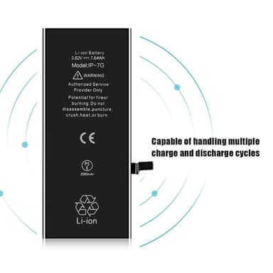iPhone 7 IPARTS EXPERT 2000mAh Batteri FCC/CE/Rosh