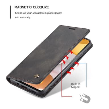 CASEME Retro Pung Taske til Samsung Galaxy S21+ (Plus) Sort
