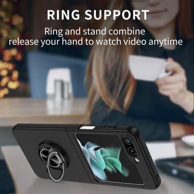 Til Samsung Galaxy Z Flip5 5G telefonetui Ring Kickstand Cover