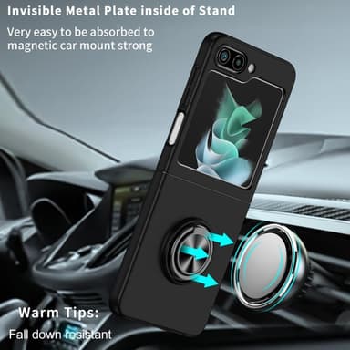 Til Samsung Galaxy Z Flip5 5G telefonetui Ring Kickstand Cover