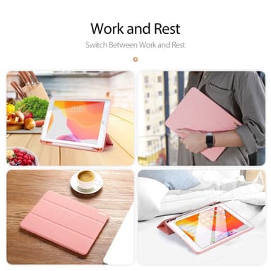 DUX DUX DUCIS Home Apple iPad 10.2 2021/2020/2019 Trefoldet Stativ Rose Guld