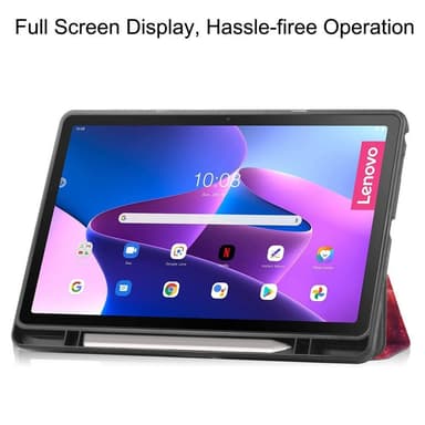 Til Lenovo Tab M10 Plus (Gen 3) Trifoldet Stativdæksel - Plads