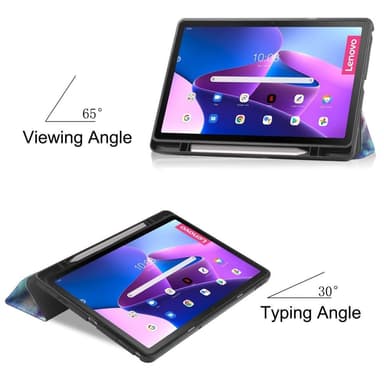 Til Lenovo Tab M10 Plus (Gen 3) Trifoldet Stativdæksel - Plads