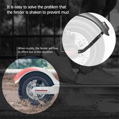 Fender Supportpakke til mudderbeskyttelsesskærme til Xiaomi M365 Scooter - Sort